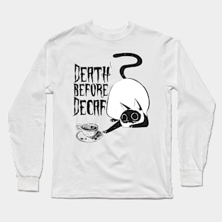 Cat loves coffee Long Sleeve T-Shirt